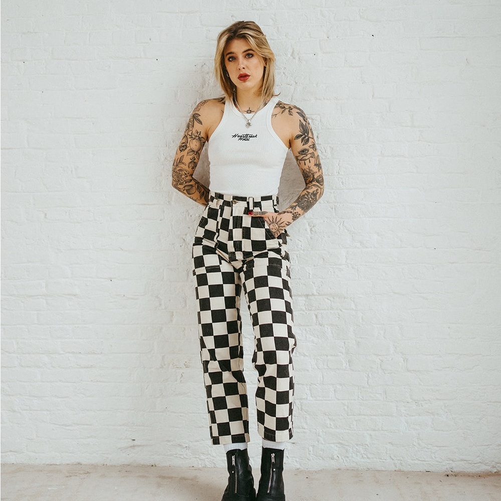 P&Co 304 Service Fatique in checkerboard print. Brand New with tags UK 10